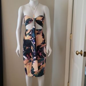 Sexy tropical print dress